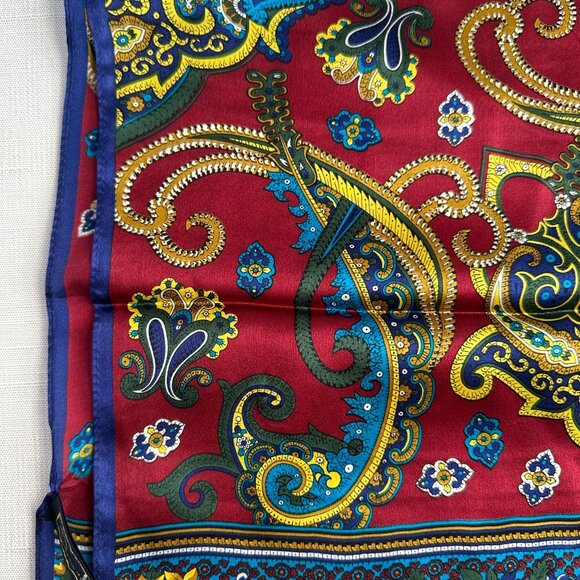 Oscar de la Renta Paisley Scarf NWT - Picture 3 of 10